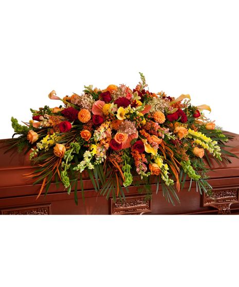autumnal casket spray